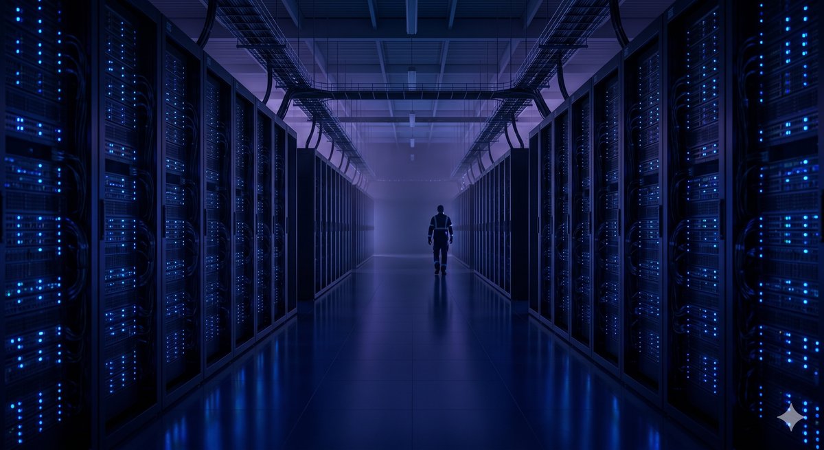 HPC sunucu rafları — veri merkezi